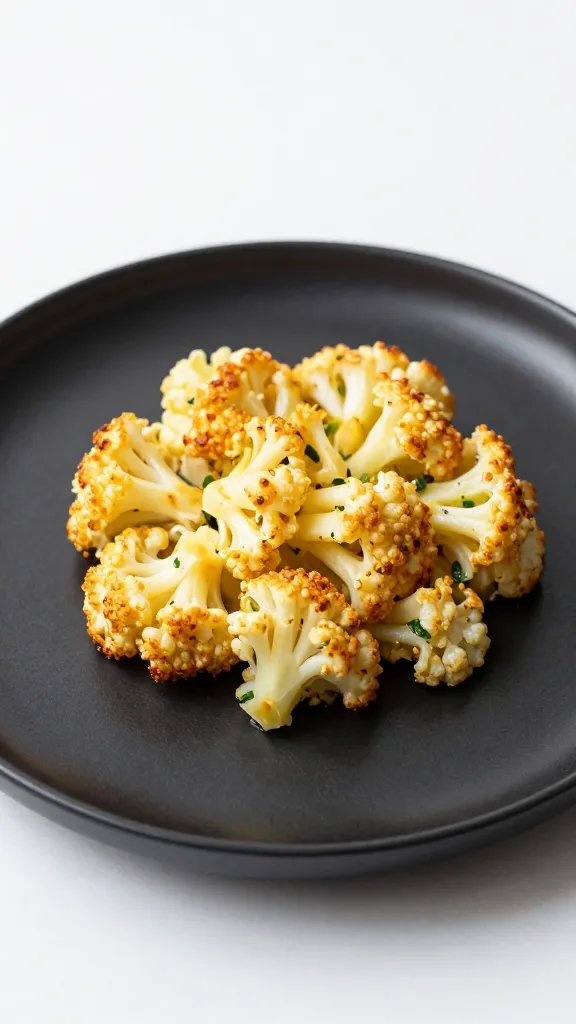 single serving of taco cauliflower casserole on matte black plate