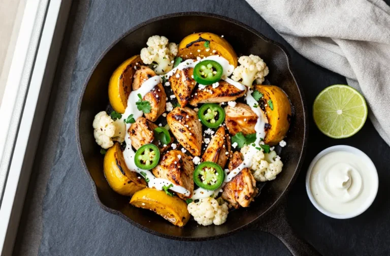 Keto Street Corn Chicken Skillet One Pan Flavor Bomb