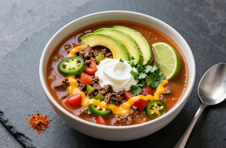 Keto Loaded Beef Taco Soup Comfort in a Bowl