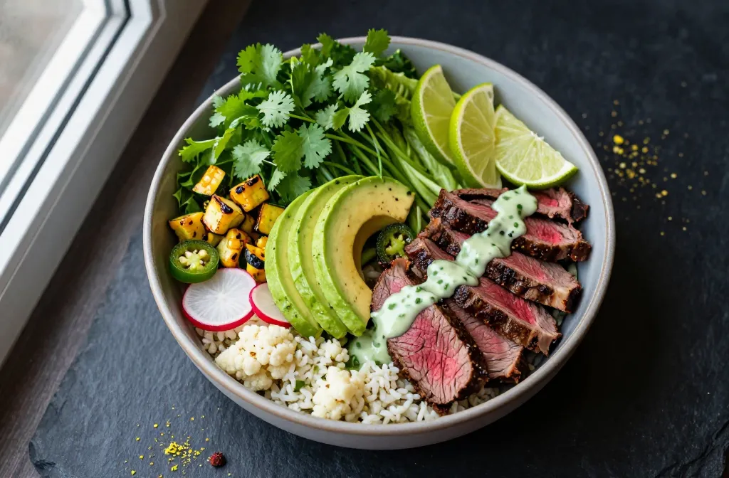 Keto Cilantro Lime Steak Bowl That Absolutely Slaps