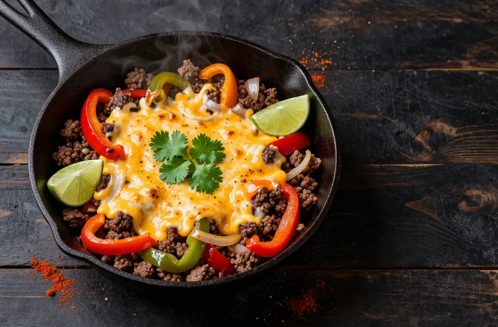 Keto Cheesy Beef Fajita Skillet Weeknight Game-Changer