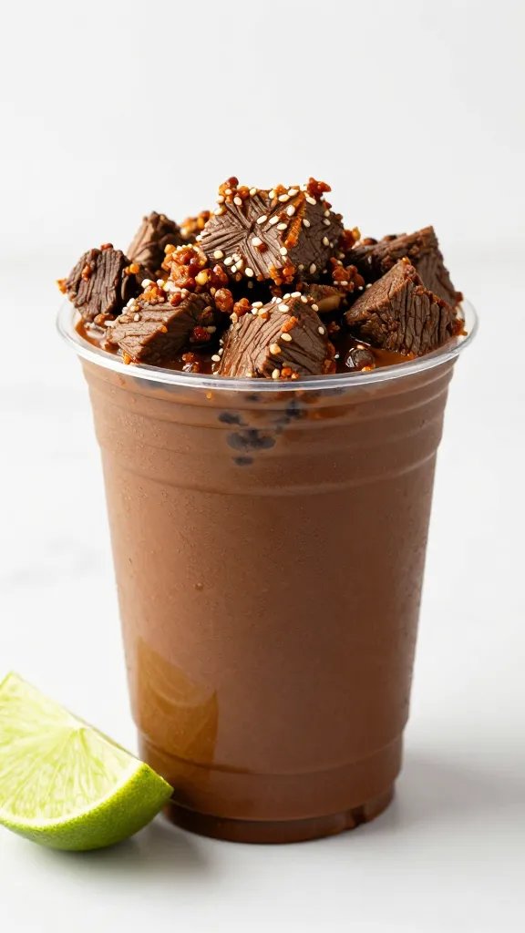 lettuce cup filled with keto birria beef, lime wedge nearby