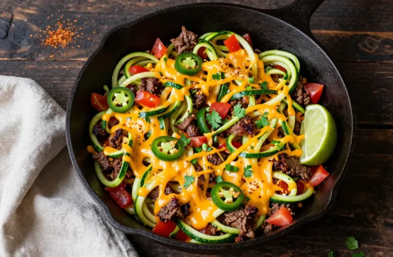 Keto Cheesy Taco Zoodle Skillet You’Ll Crave Nightly