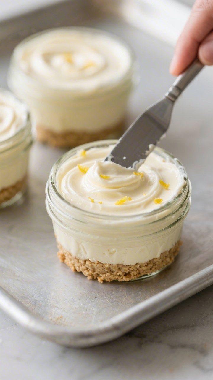 Close-up, process-focused detail of the prepared jars just after filling: a tight shot of 2–3 maso