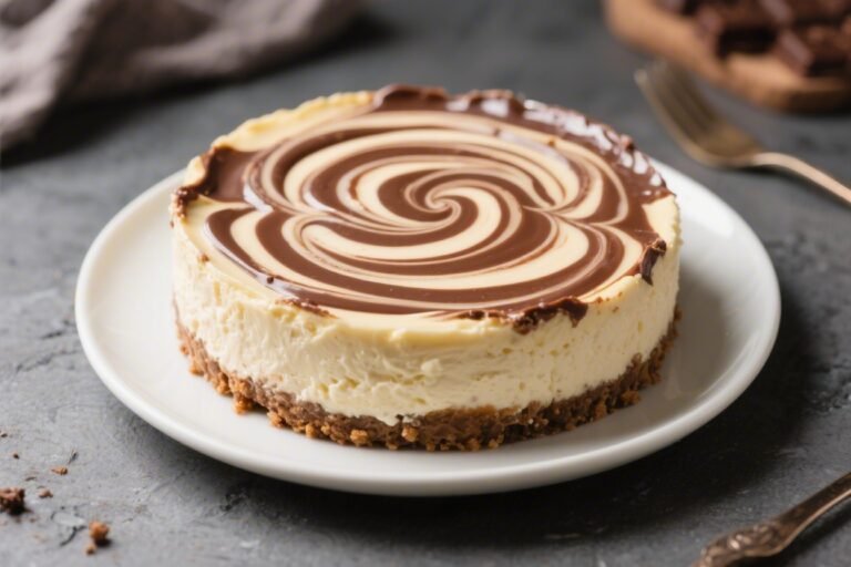 Keto Fudge Swirl Cheesecake – Creamy, Low-Carb, and Decadent