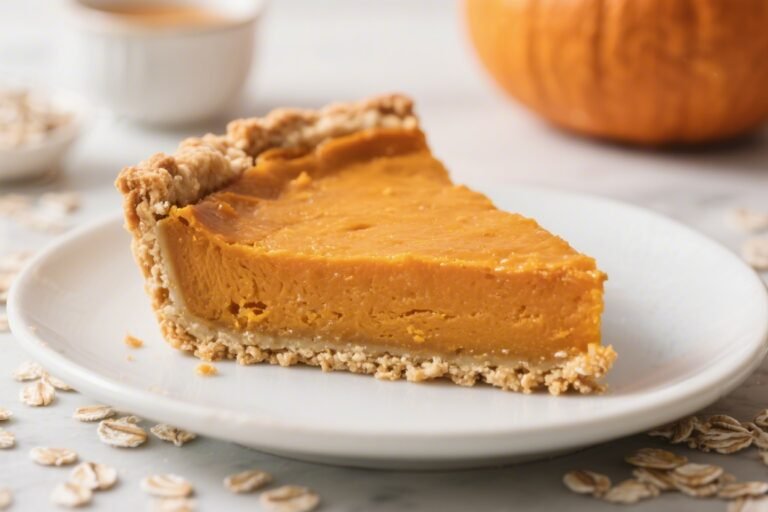 Oat Crust Pumpkin Pie – Cozy, Nutty, and Naturally Sweet