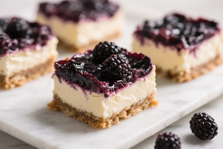Keto Blackberry Cheesecake Bars – Creamy, Low-Carb, and Easy to Make