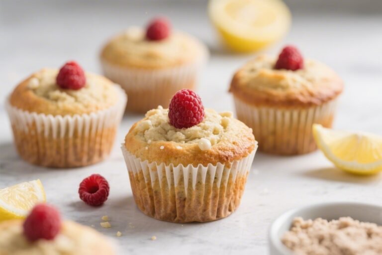 Lemon Raspberry Protein Muffins – Bright, Juicy, and Satisfying