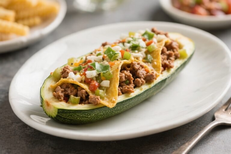 Ground Turkey Taco Stuffed Zucchini Boats – A Fresh, Flavor-Packed Weeknight Dinner