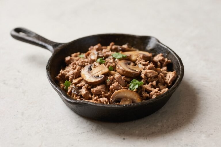 Ground Turkey Mushroom Skillet – A Simple, Savory One-Pan Dinner
