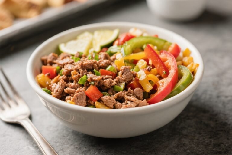 Ground Turkey Fajita Bowl – A Fresh, Flavor-Packed Weeknight Meal