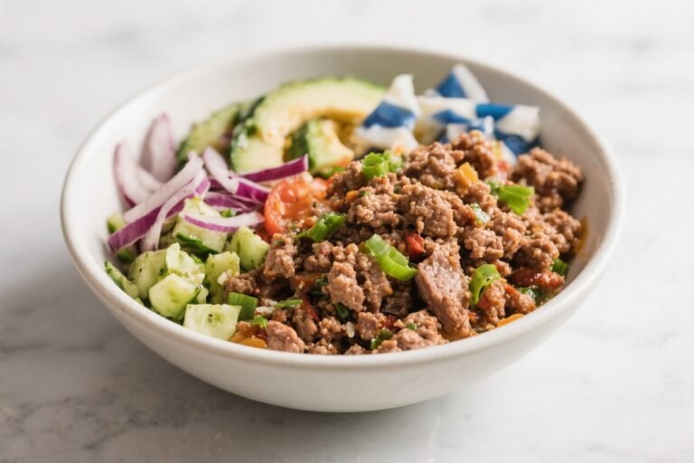 Ground Turkey Greek Bowl – A Fresh, Flavor-Packed Weeknight Meal
