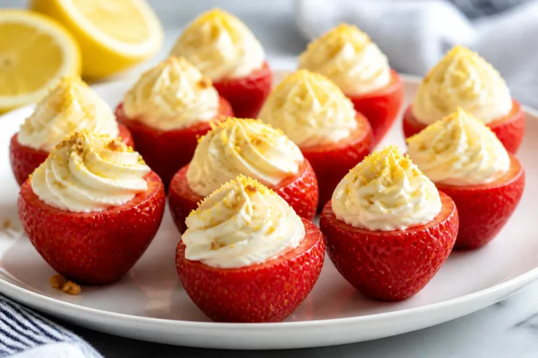 Low Carb Lemon Cheesecake Stuffed Strawberries – A Bright, Bite-Sized Treat