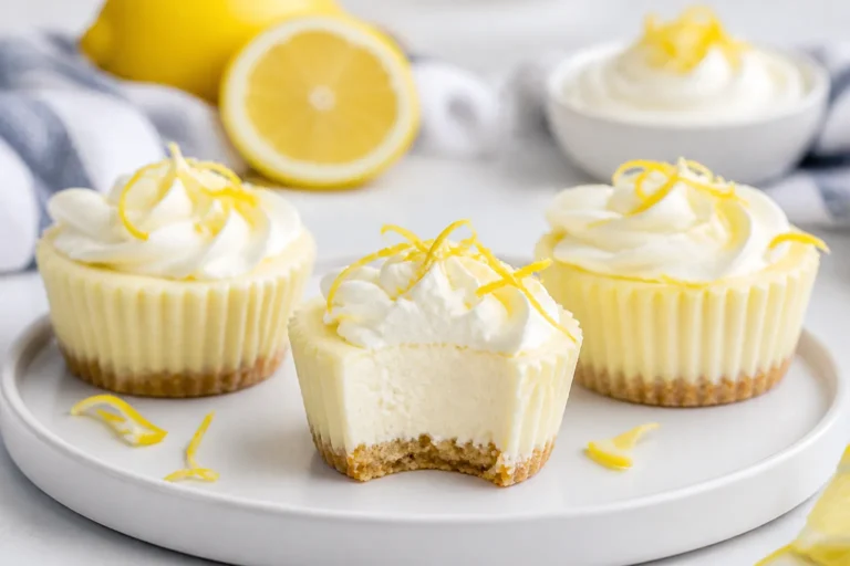 Low Carb Frozen Lemon Cheesecake Cups – Bright, Creamy, and Make-Ahead Friendly
