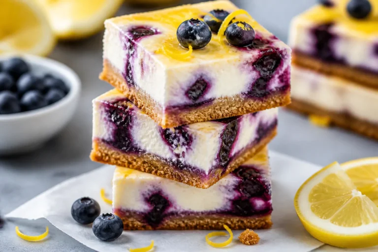 Keto Lemon Blueberry Cheesecake Bars – Bright, Creamy, and Low-Carb