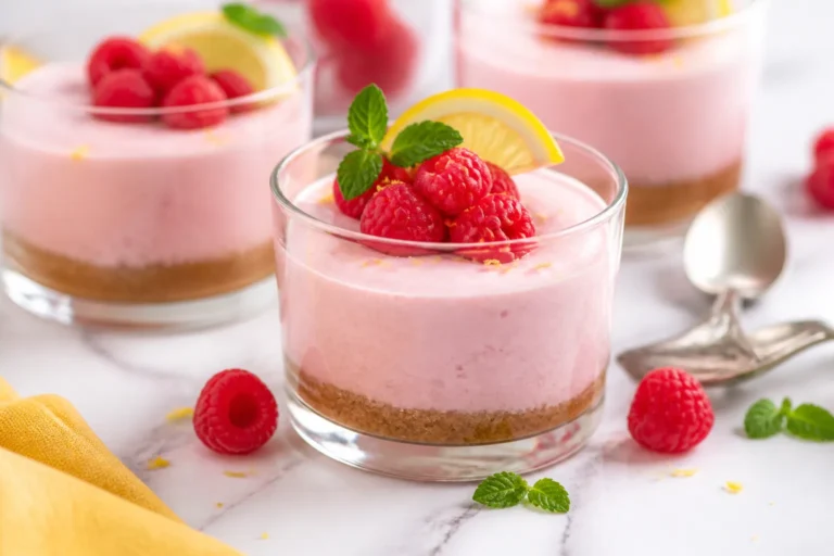 Low Carb Lemon Raspberry Mousse – Light, Bright, and Creamy