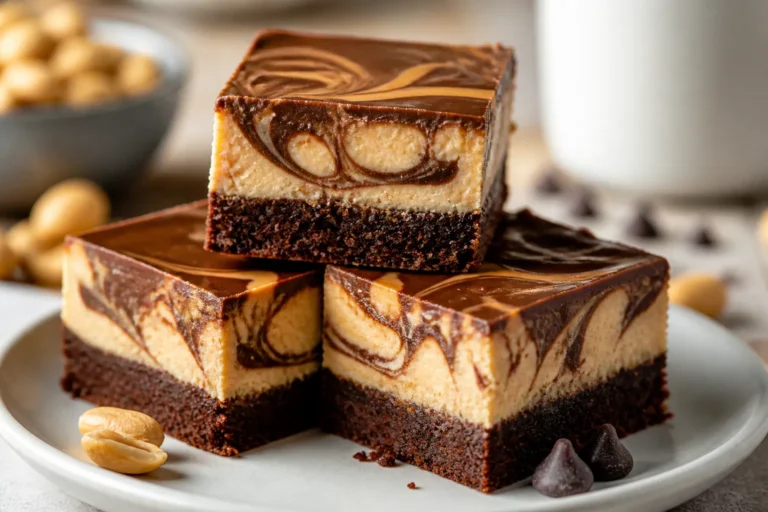 Keto Chocolate Peanut Butter Cheesecake Bars – Rich, Creamy, and Low-Carb