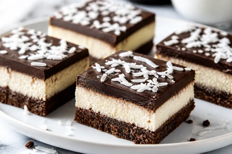 Low Carb Chocolate Coconut Cheesecake Bars – Creamy, Fudgy, and Satisfyingly Simple