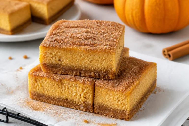 Keto Pumpkin Churro Cheesecake Bars – Cozy, Cinnamon-Swirled Bliss