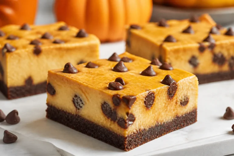 Keto Pumpkin Chocolate Chip Cheesecake Bars – Cozy, Low-Carb Treat