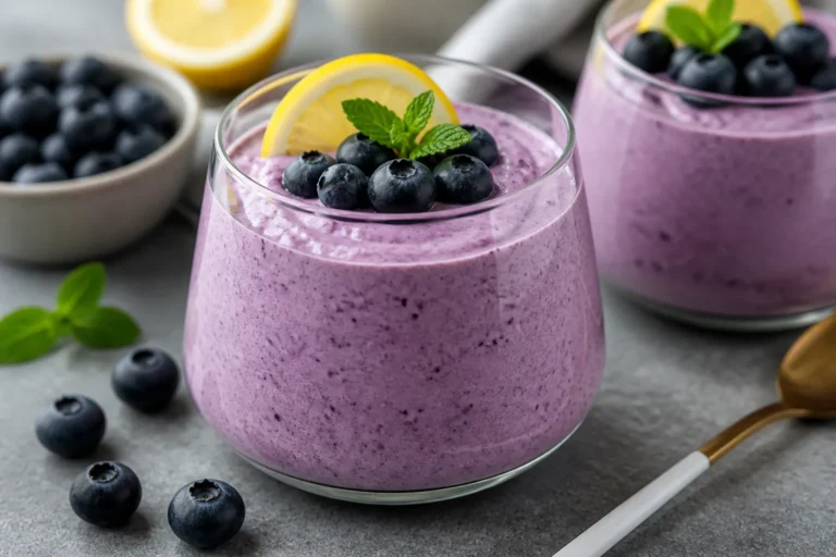 Low Carb Blueberry Cottage Cheese Mousse – Light, Creamy, and Naturally Sweet