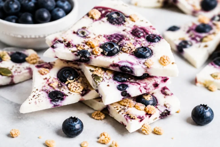 High Protein Blueberry Greek Yogurt Bark – A Cool, Creamy Snack You’ll Actually Crave