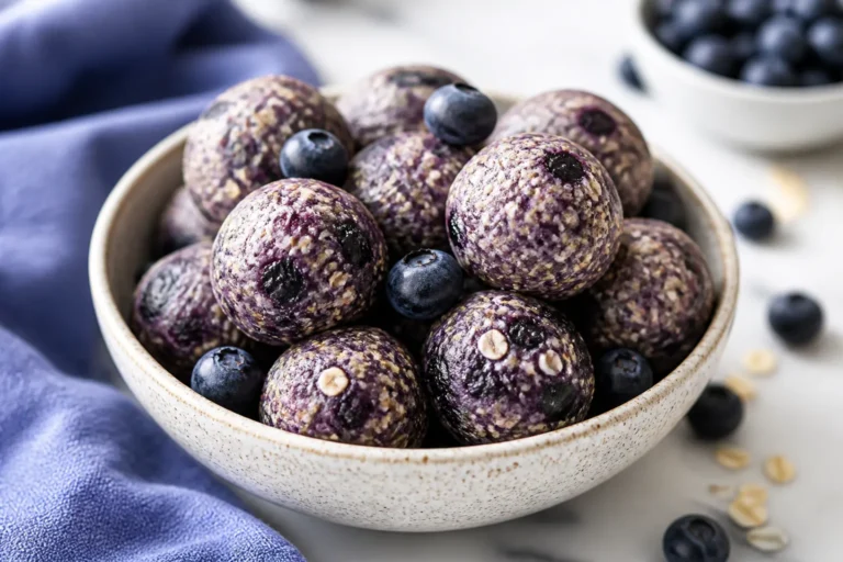 High Protein Blueberry Protein Balls – Easy, No-Bake Snack