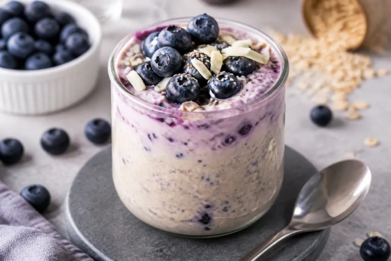 High Protein Blueberry Overnight Oats (Low Carb Version) – Easy, Satisfying Breakfast