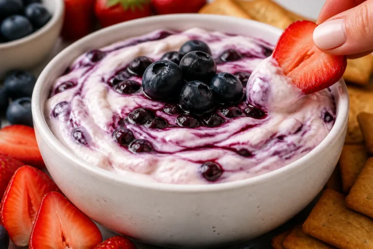 Low Carb Blueberry Cheesecake Dip – Creamy, Fresh, and Easy