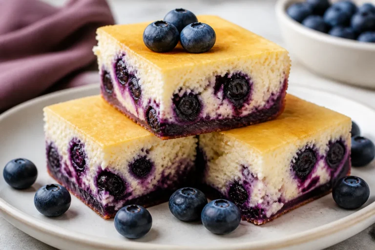 Low Carb Blueberry Cottage Cheese Bars – Bright, Creamy, and Satisfying