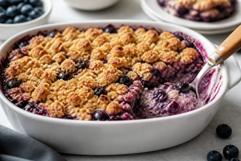 Low Carb Cottage Cheese Blueberry Crumble – Light, Cozy, and Satisfying