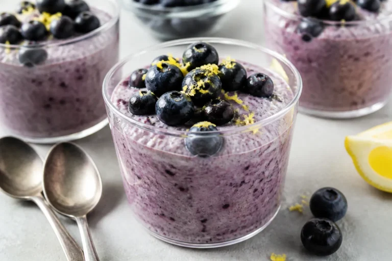 Low Carb Blueberry Cottage Cheese Pudding Cups – Creamy, Fresh, and Protein-Packed