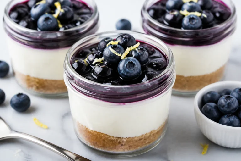 Keto Blueberry Cheesecake Jars – Creamy, Fresh, and Low-Carb