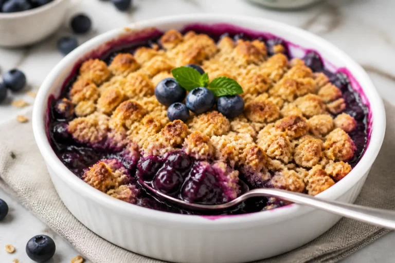Low Carb Blueberry Cobbler With Protein Crumble – Comforting, Fresh, and Satisfying