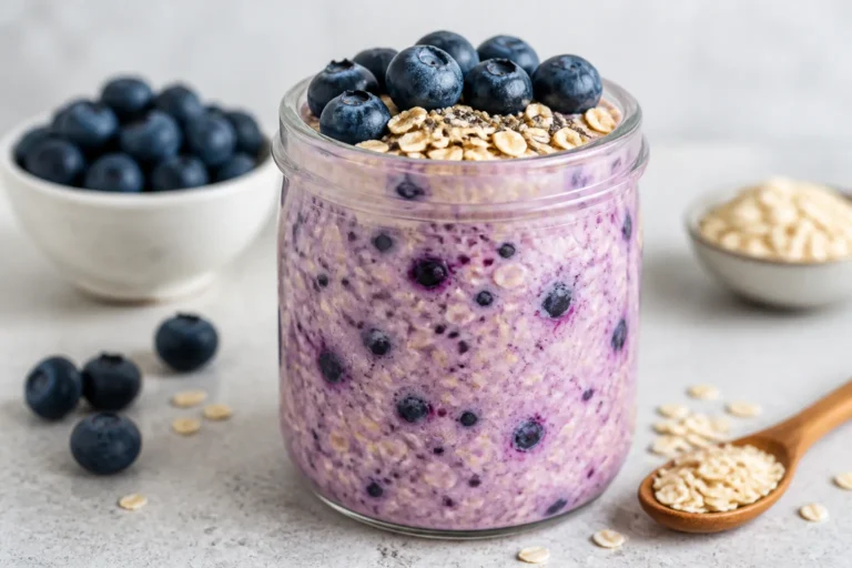 High Protein Blueberry Overnight Oats – A Simple, Satisfying Make-Ahead Breakfast