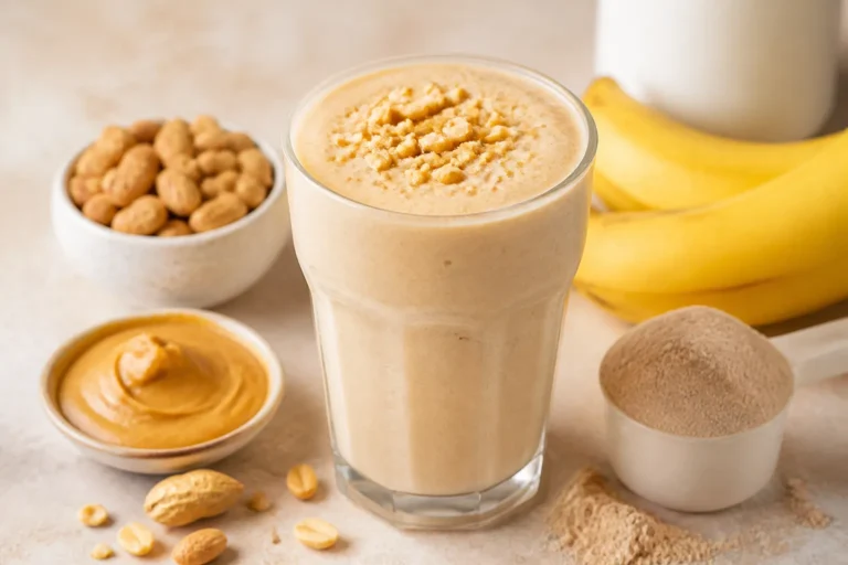 High Protein Peanut Butter Protein Smoothie – Creamy, Filling, and Ready in Minutes
