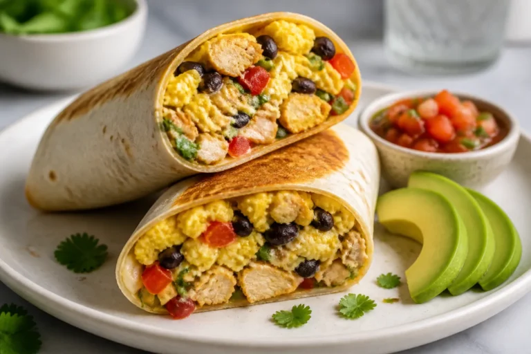 High Protein Breakfast Burrito Under 350 Calories – Fast, Filling, and Flavorful