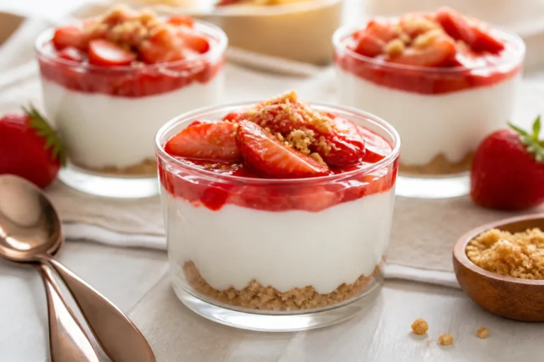 Greek Yogurt Protein Cheesecake Cups – Small, Creamy, and High-Protein Treats