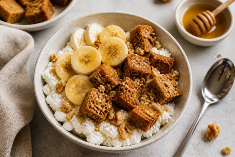 Cottage Cheese Banana Bread Breakfast Bowl – Warm, Creamy, and Satisfying