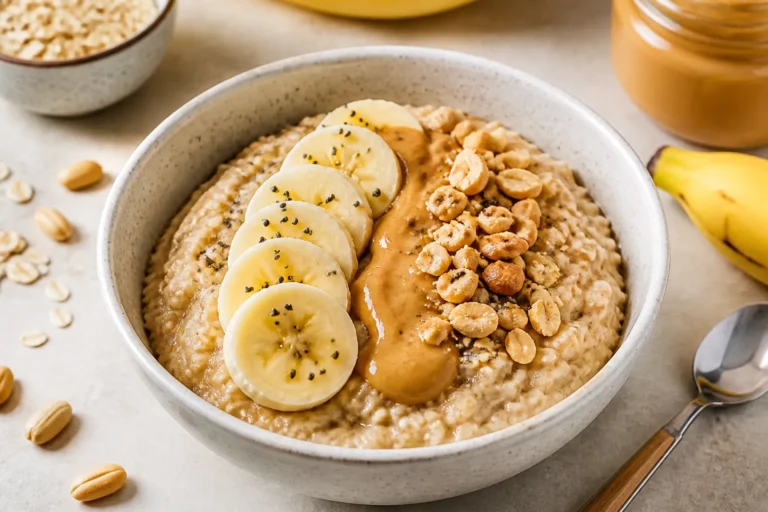 High Protein Peanut Butter Banana Oats – A Creamy, Satisfying Breakfast