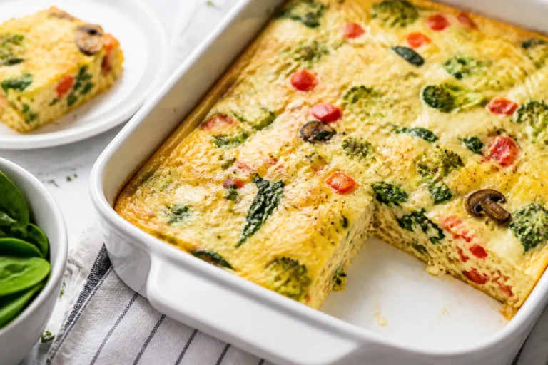 Egg White Veggie Breakfast Bake – Light, Protein-Packed, and Easy