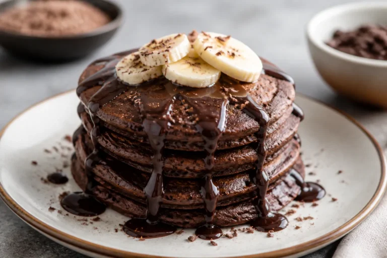 Low-Calorie Chocolate Protein Pancakes – Light, Fluffy, and Satisfying